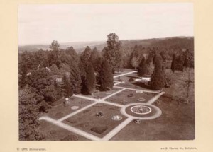 the grounds and formal garden taken from the cupola